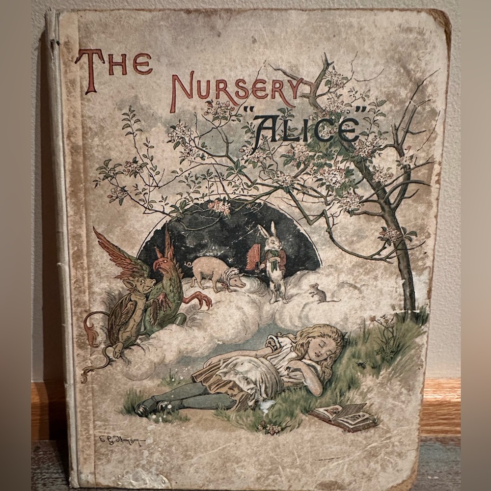 RARE The Nursery Alice in Wonderland 1890 Macmillan antique book color illustrat